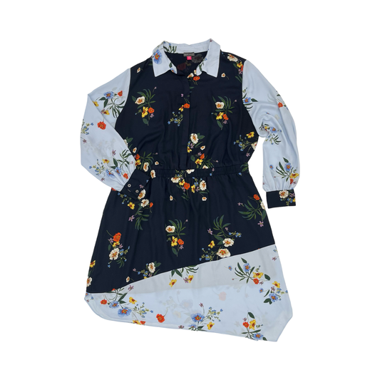 Dress Casual Midi By Vince Camuto In Blue, Size:2X