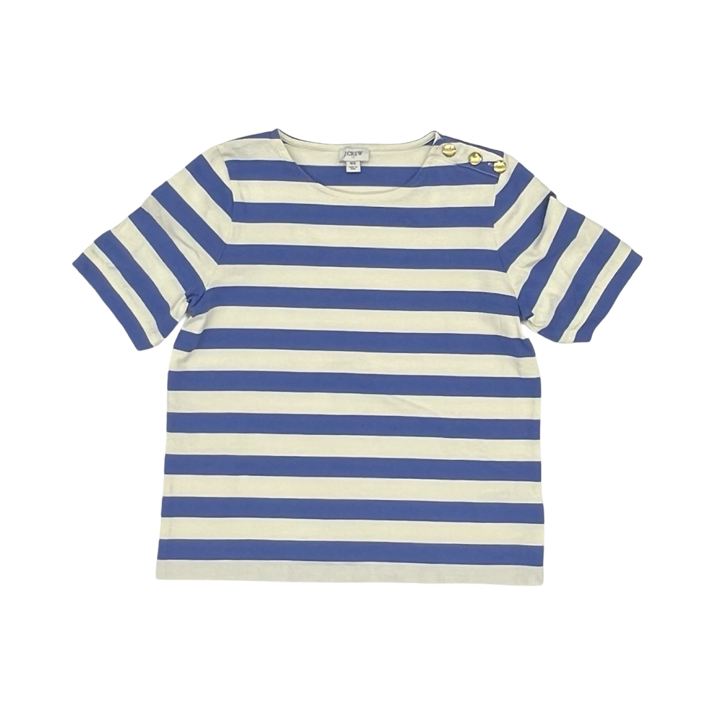 Top Ss By J. Crew In Blue & Cream, Size:Xs