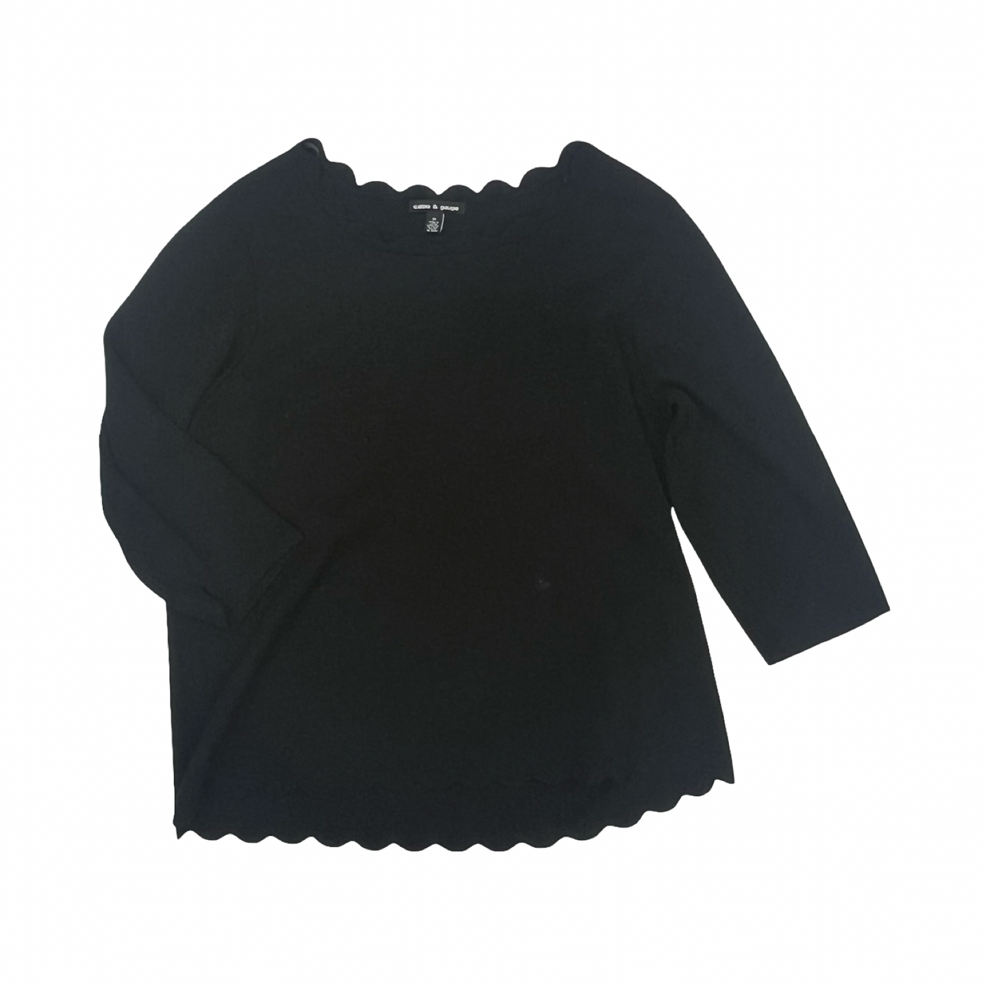 Sweater By Cable And Gauge In Black, Size:2X