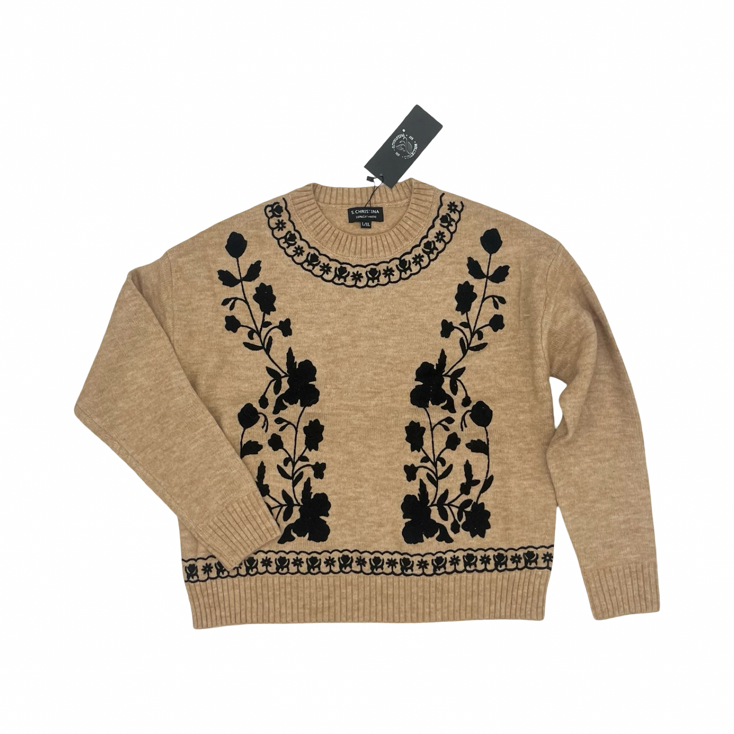 Sweater By Cmf In Black & Brown, Size:L