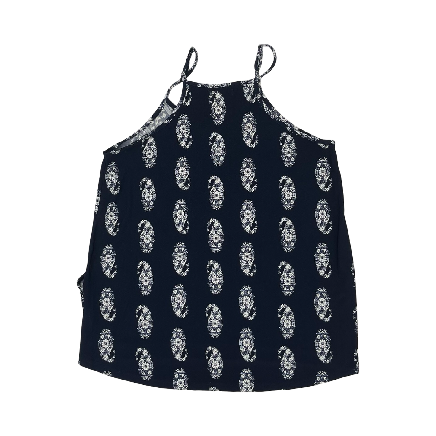 Blouse Sleeveless By Maurices In Blue & White, Size:L