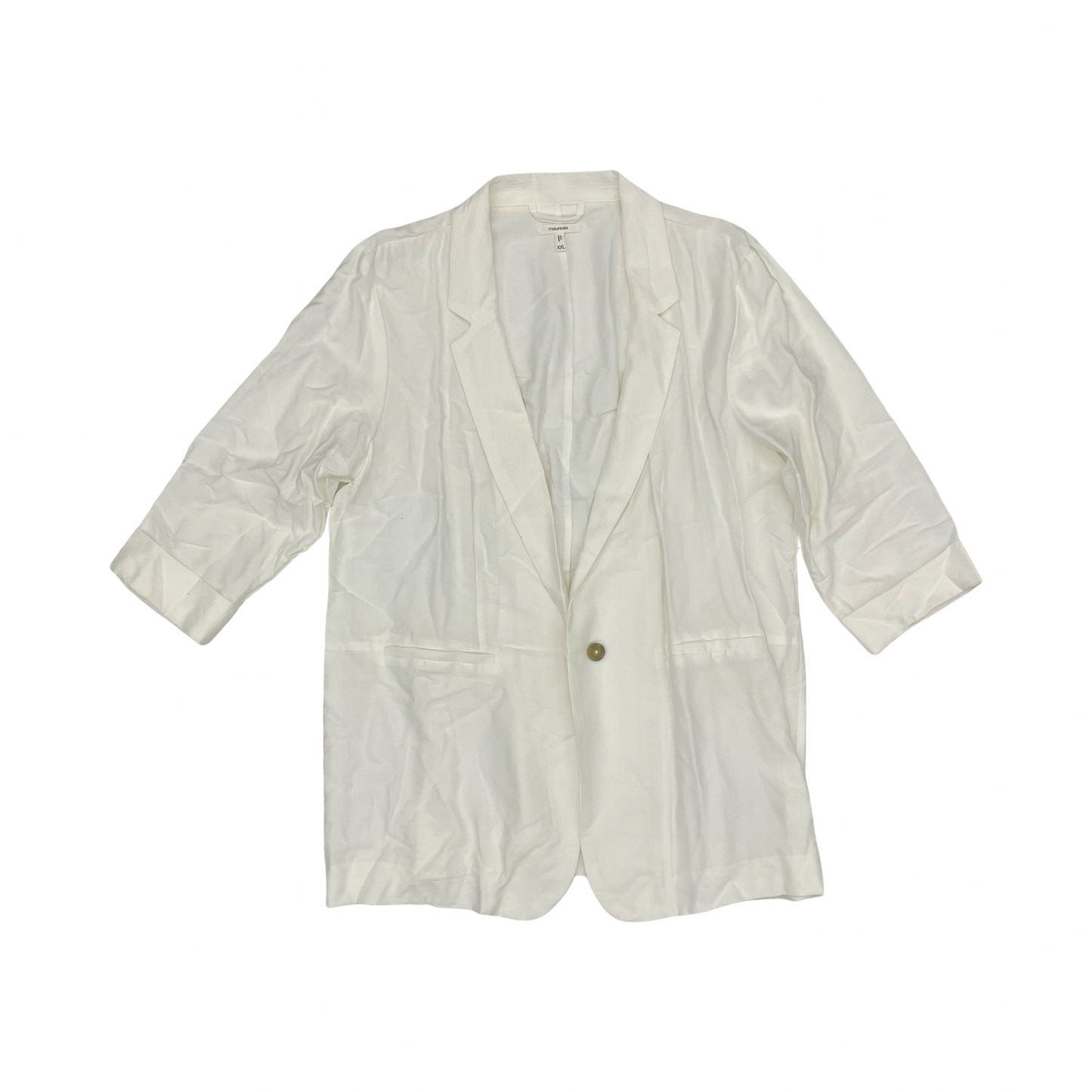 Blazer By Maurices In Cream, Size:Xxl