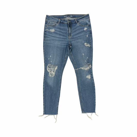 Jeans Skinny By Old Navy In Blue Denim, Size:14L