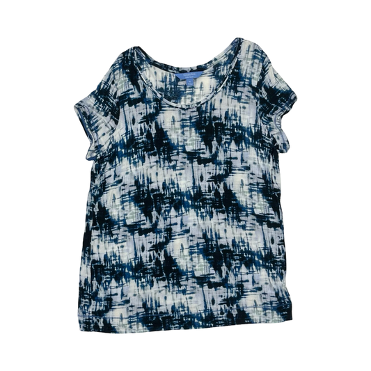 Top Ss By Simply Vera In Blue & White, Size:Xl