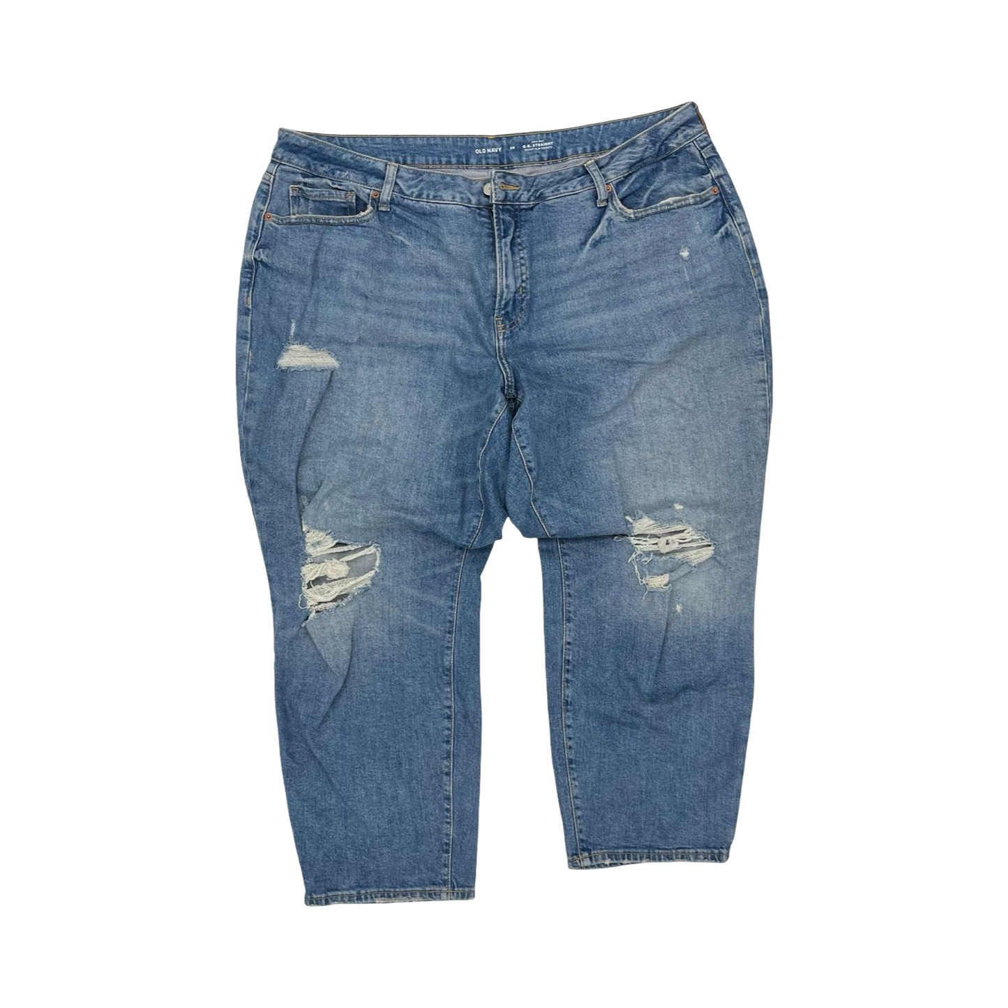 Jeans Straight By Old Navy In Blue Denim, Size:20