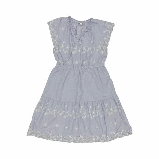 Dress Casual Midi By Liz Claiborne In Blue & White, Size:Xl