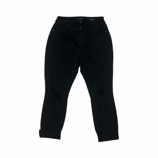 Jeans Skinny By Judy Blue In Black Denim, Size:14
