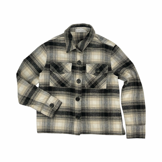 Jacket Shirt By Bb Dakota In Black & Brown, Size:S