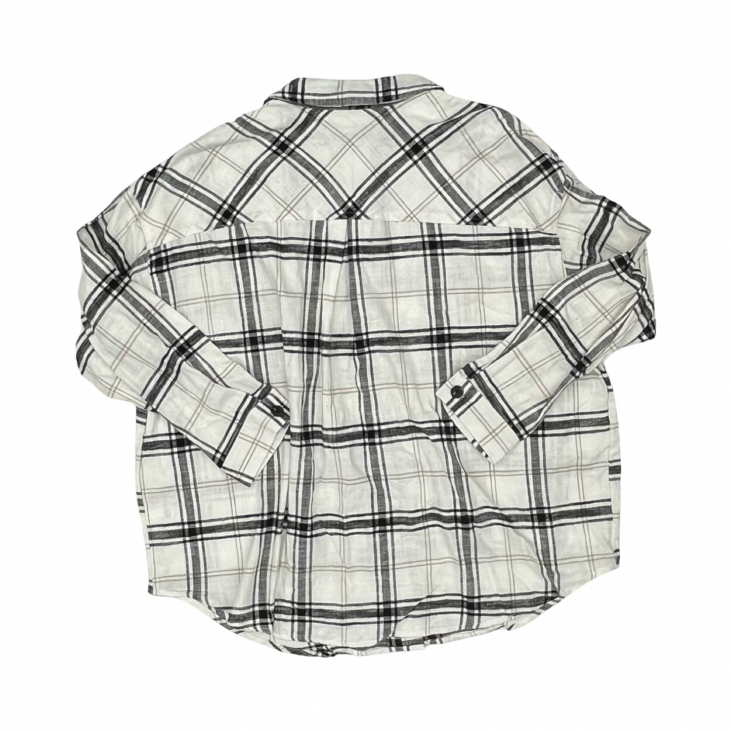 Top 3/4 Sleeve By Maurices In Black & White, Size:3X