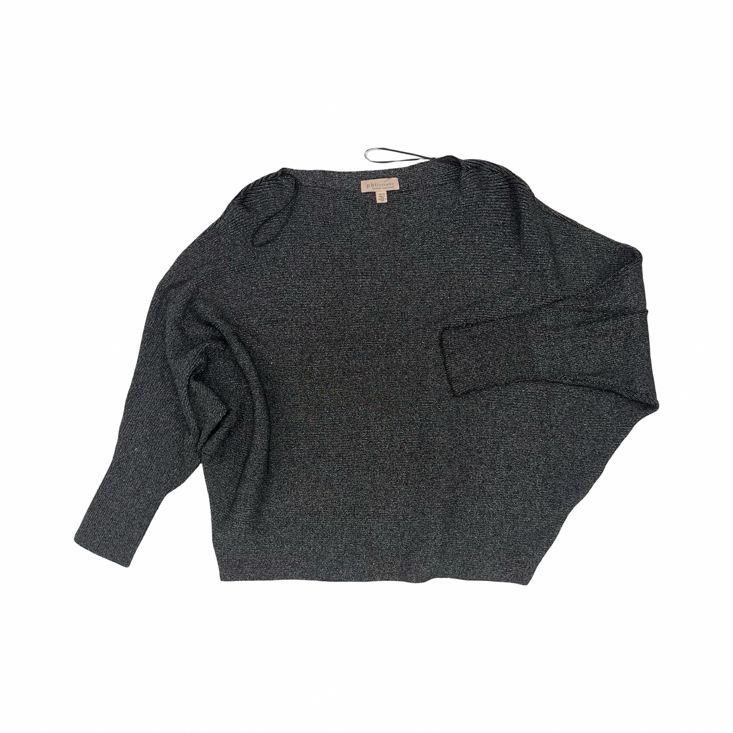 Sweater By Philosophy In Black, Size:1X