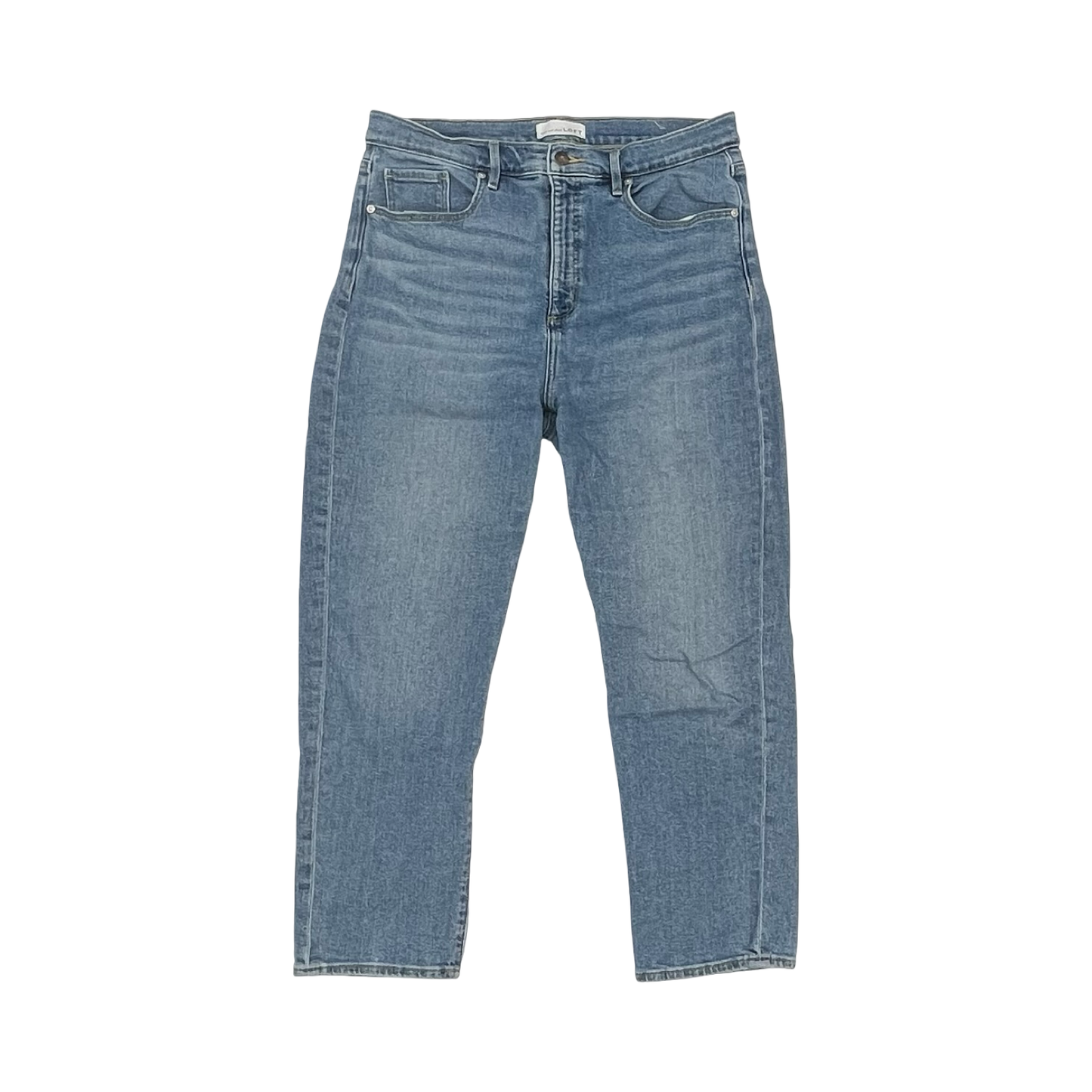 Jeans Straight By Loft In Blue Denim, Size:12