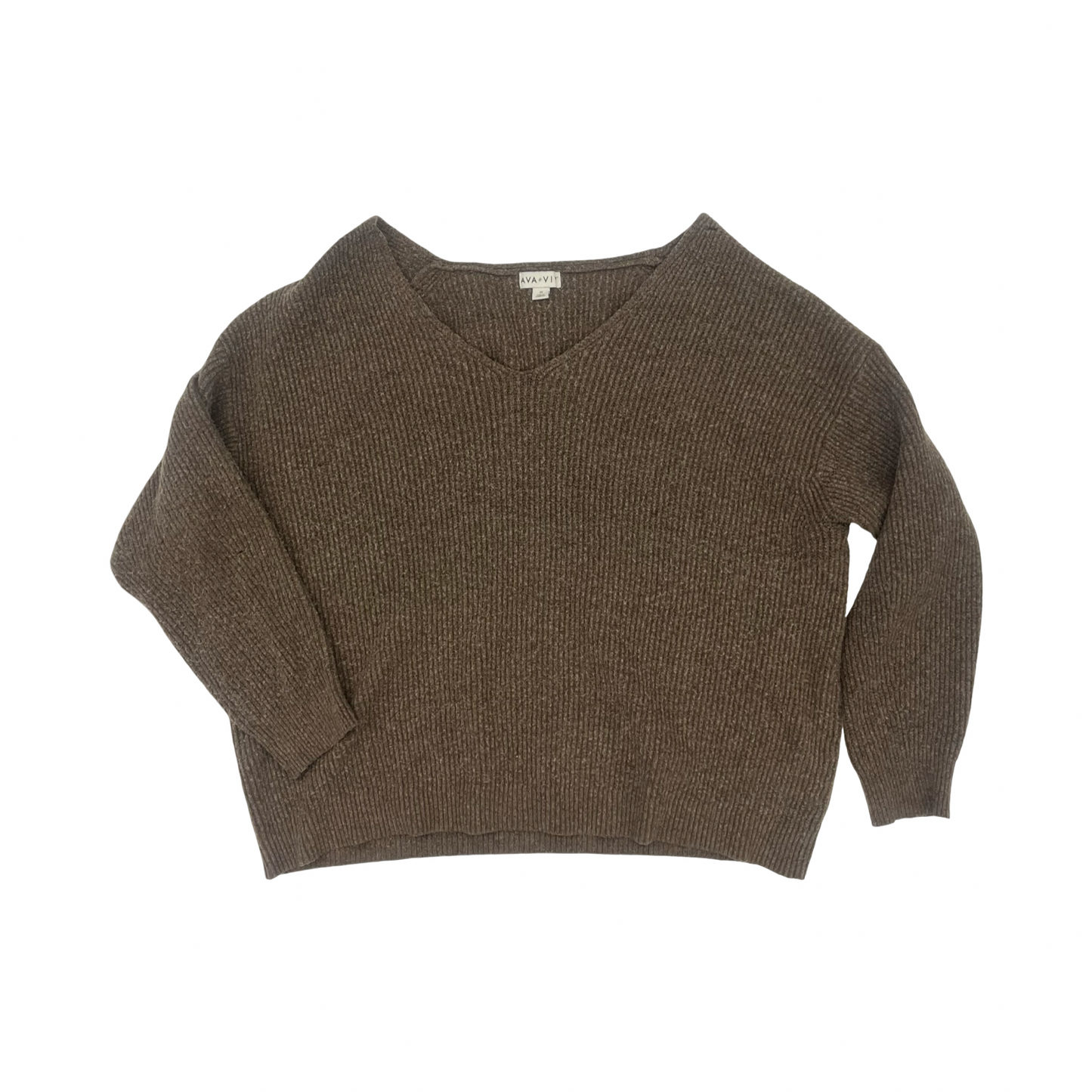 Sweater By Ava & Viv In Brown, Size:2X