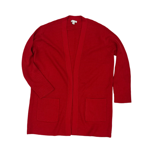 Sweater Cardigan By J. Jill In Red, Size:S