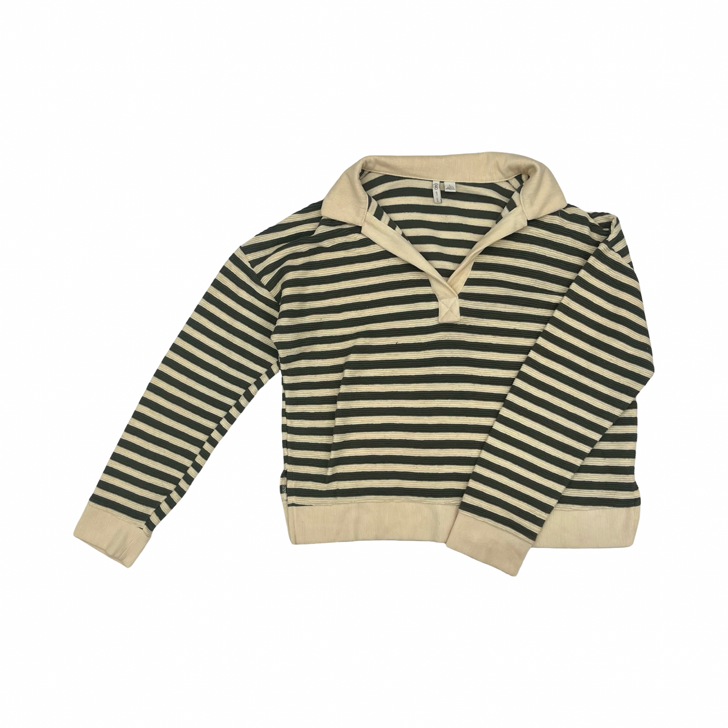 Top Ls By Cato In Cream & Green, Size:L