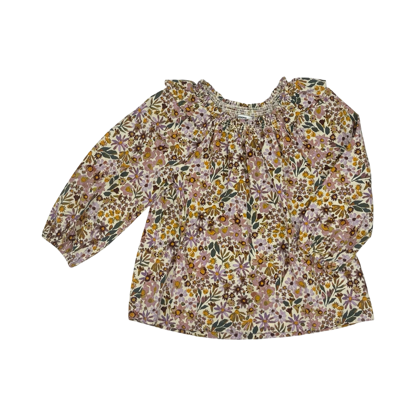 Blouse 3/4 Sleeve By Sonoma In Floral Print, Size:M