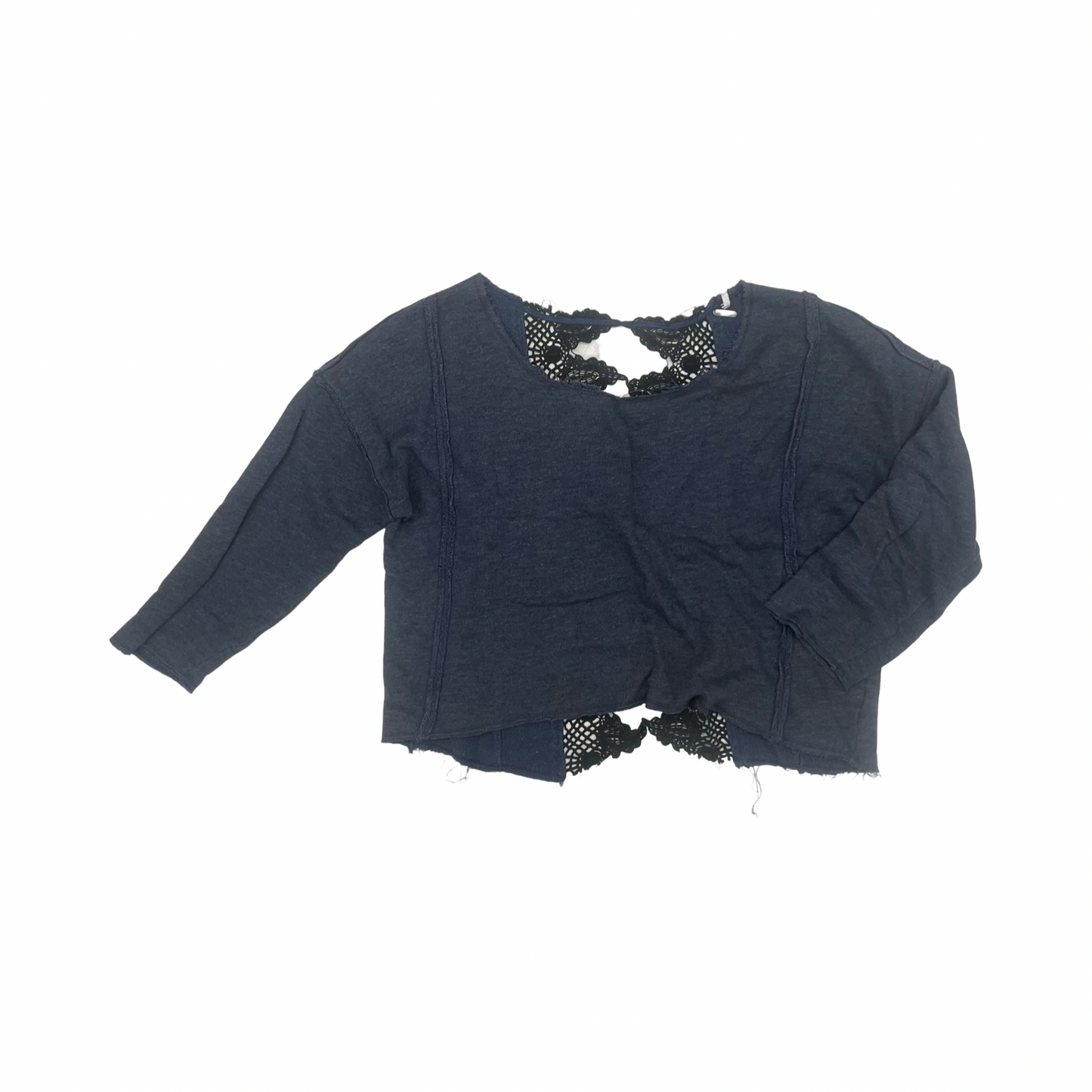 Top 3/4 Sleeve By Free People In Blue, Size:L