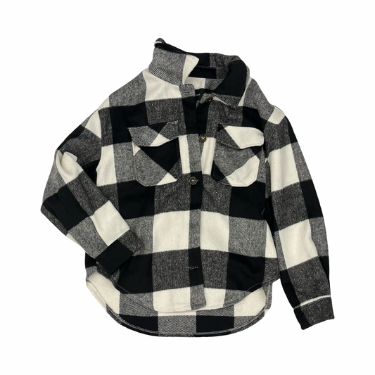 Jacket Shirt By Love Tree In Black & White, Size:M