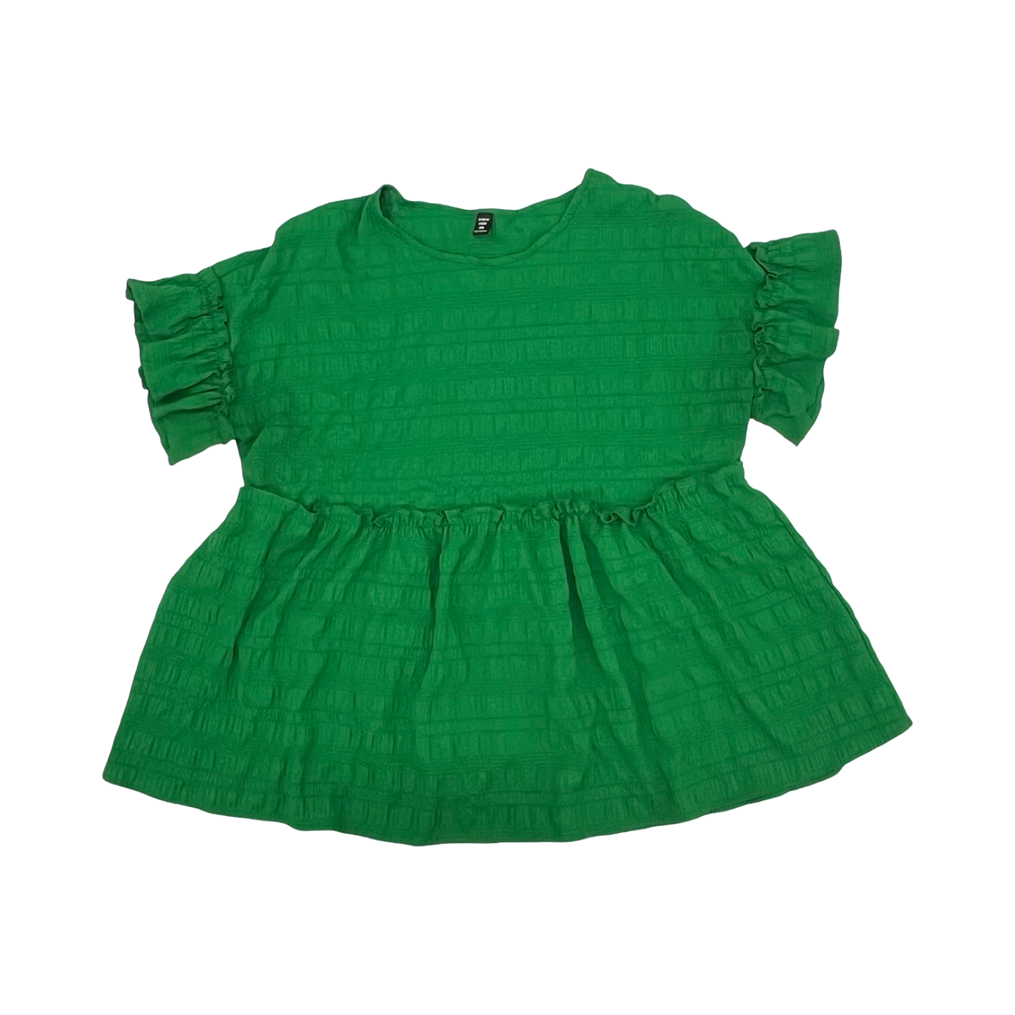 Blouse Ss By Shein In Green, Size:2X