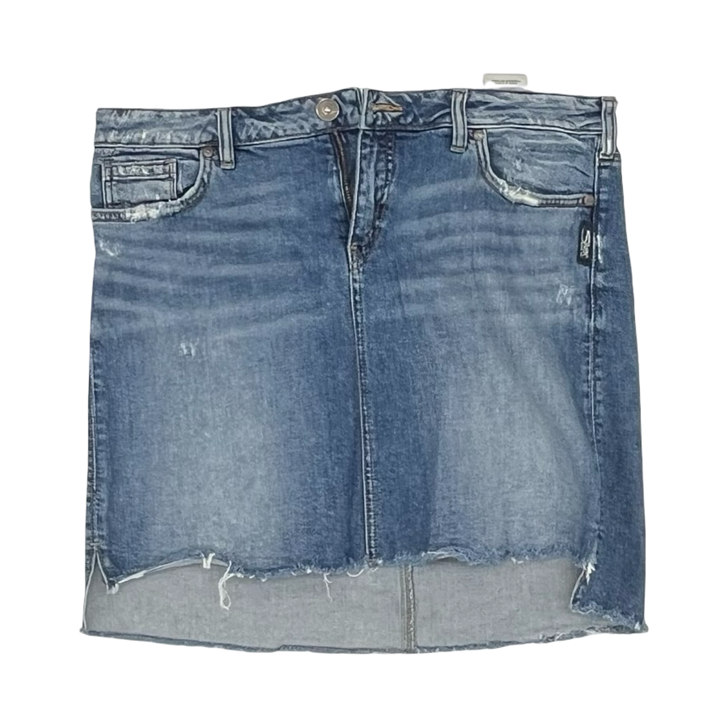 Skirt Mini & Short By Silver In Blue Denim, Size:8