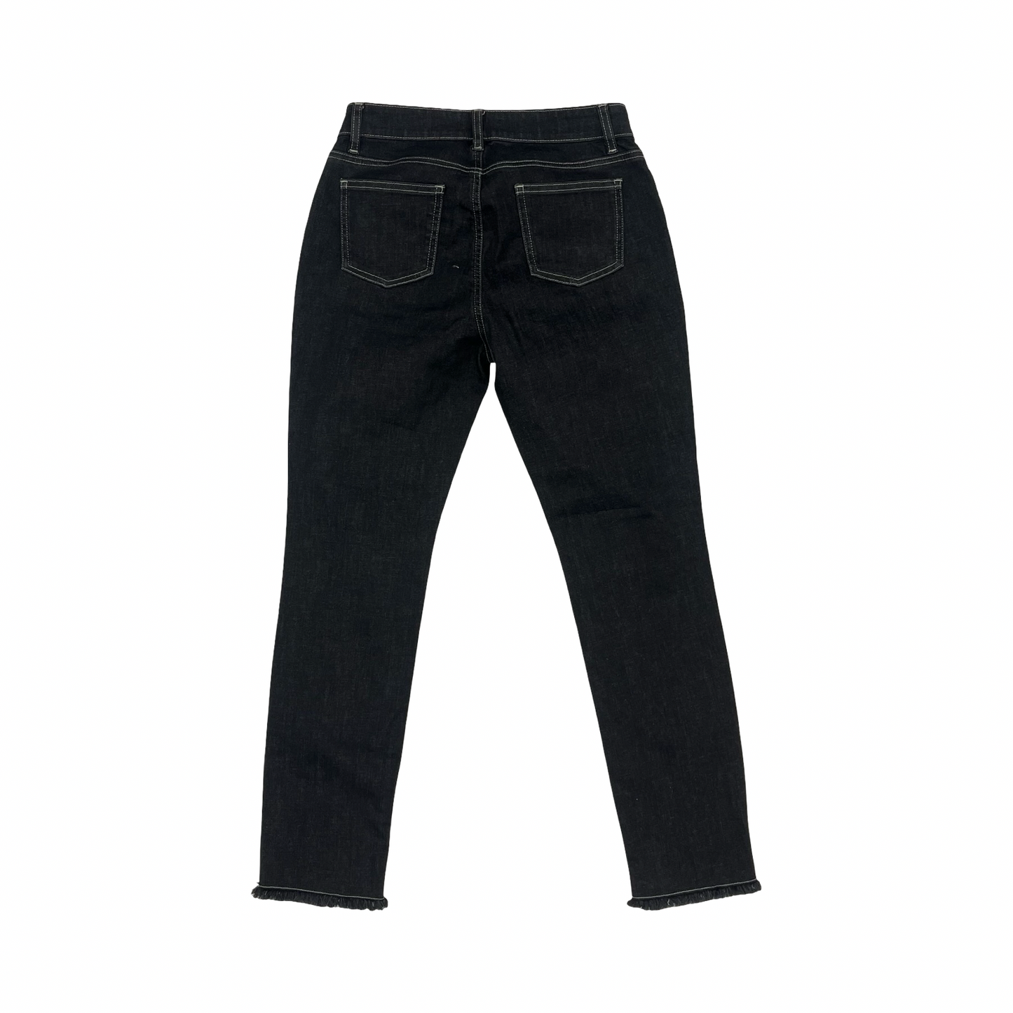 Jeans Skinny By Eileen Fisher In Black Denim, Size:4P