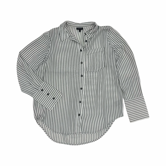 Blouse Ls By Who What Wear In Striped Pattern, Size:L