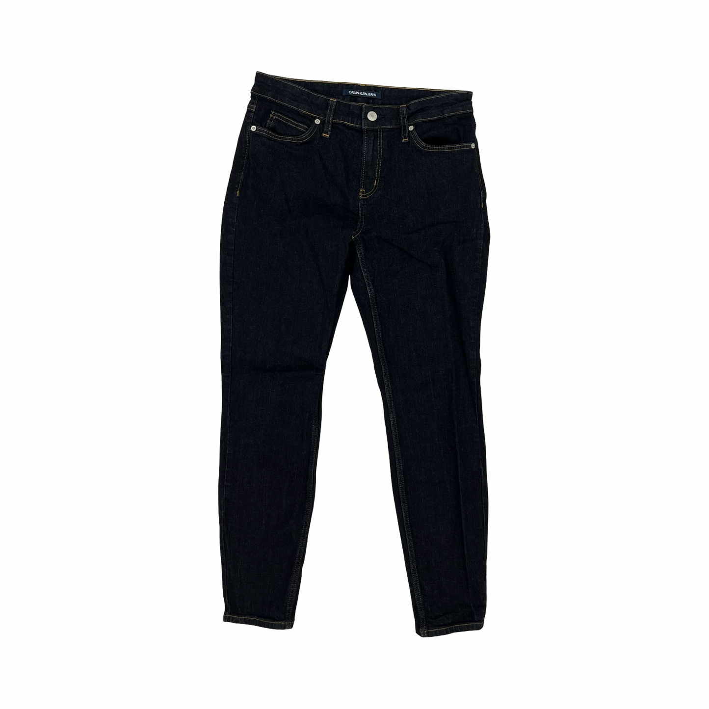 Jeans Skinny By Calvin Klein In Blue Denim, Size:10