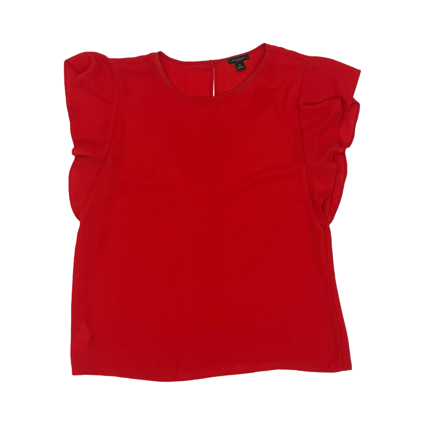 Blouse Ss By Ann Taylor In Red, Size:Xs