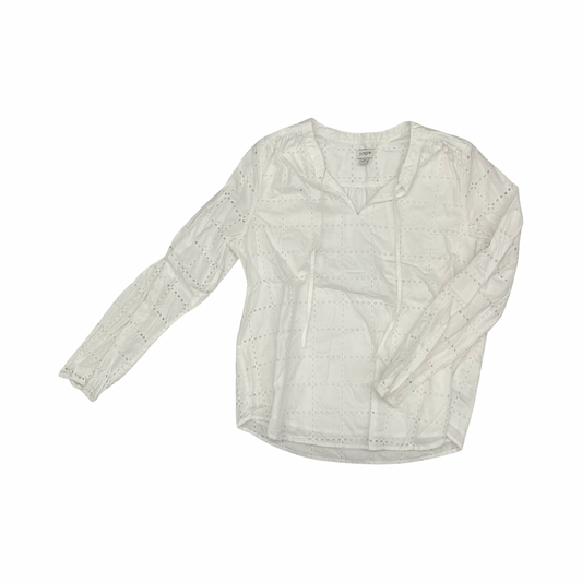 Blouse Ls By J. Crew In White, Size:M