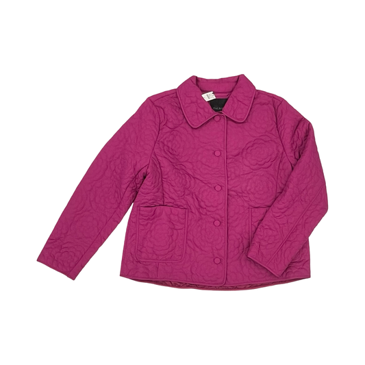 Jacket Puffer & Quilted By Talbots In Pink, Size:Xl