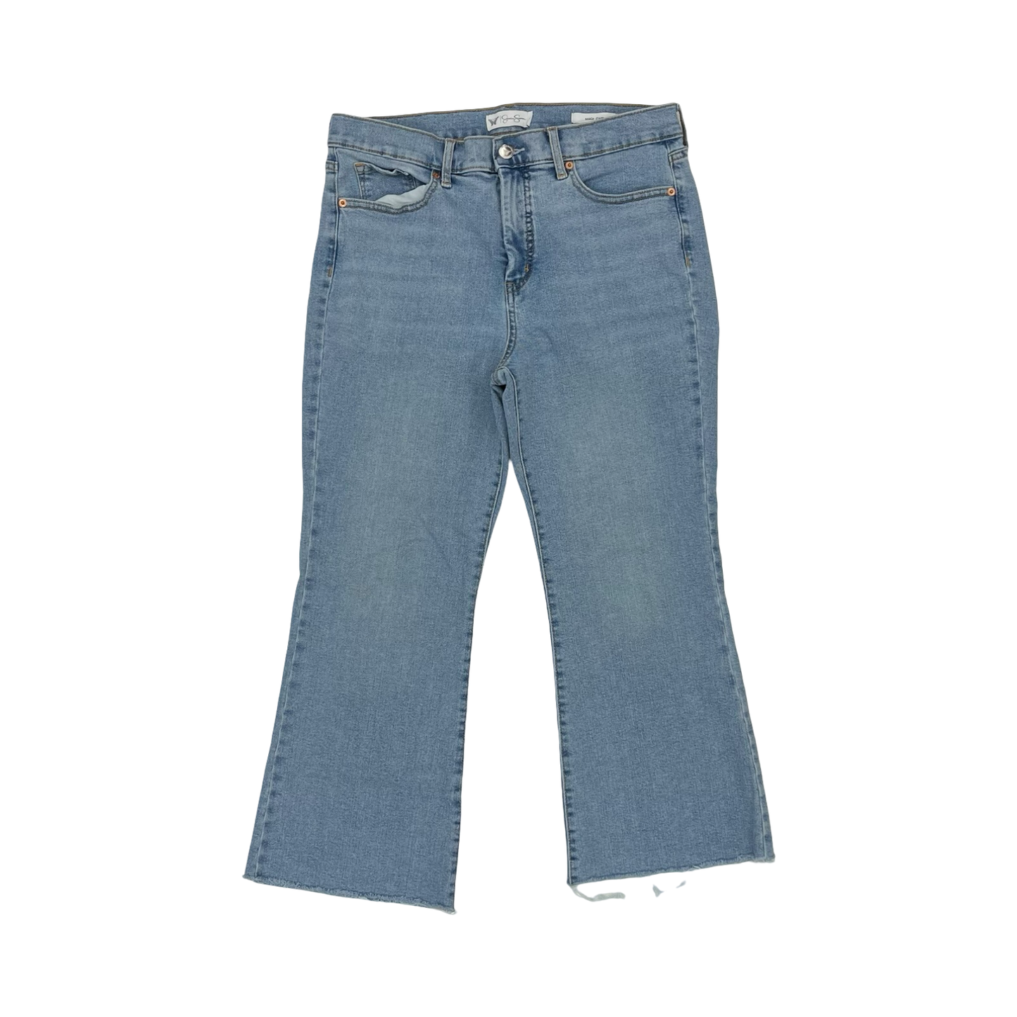 Jeans Flared By Jessica Simpson In Blue Denim, Size:10