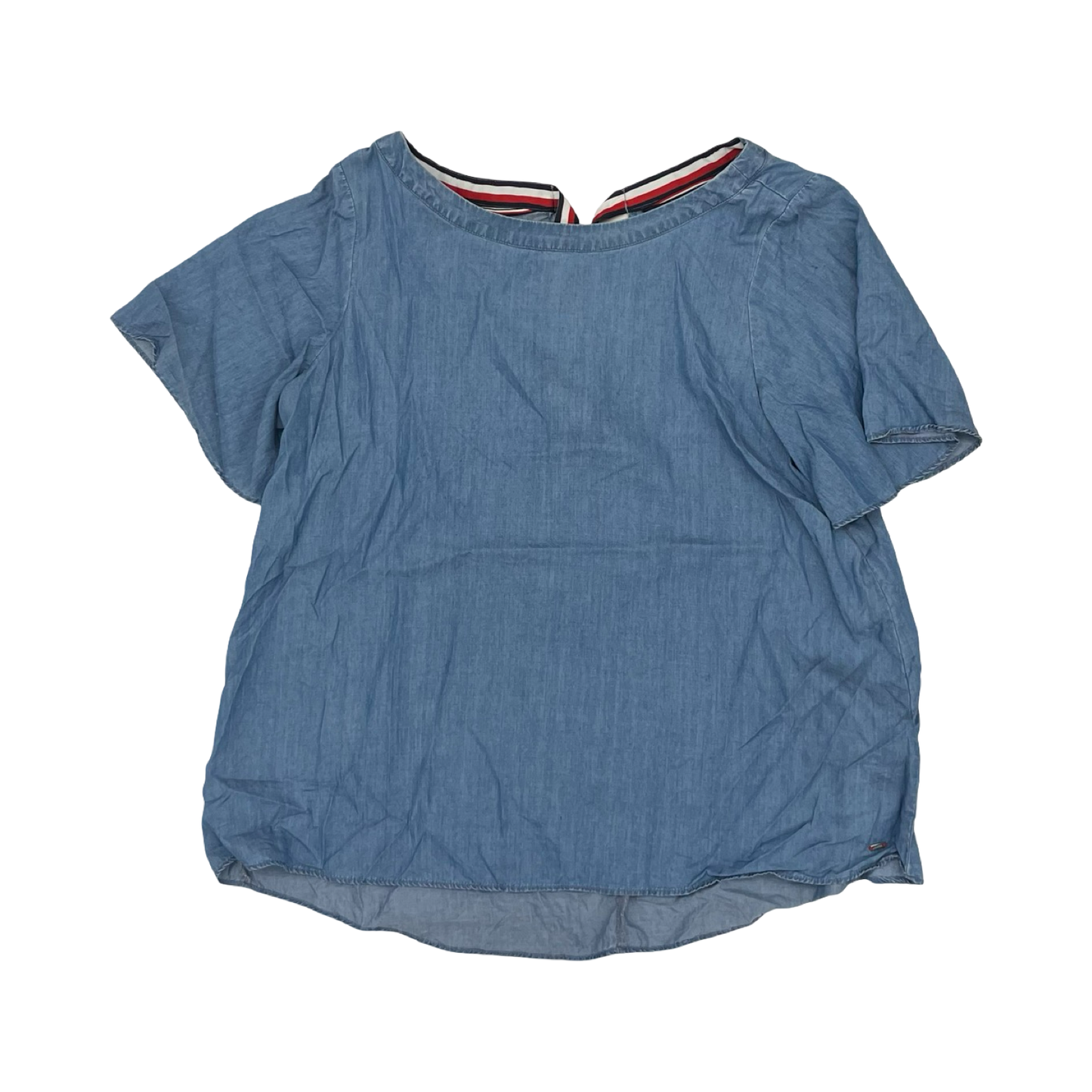 Blouse Ss By Tommy Hilfiger In Blue, Size:L