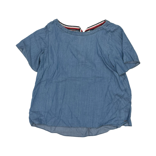 Blouse Ss By Tommy Hilfiger In Blue, Size:L