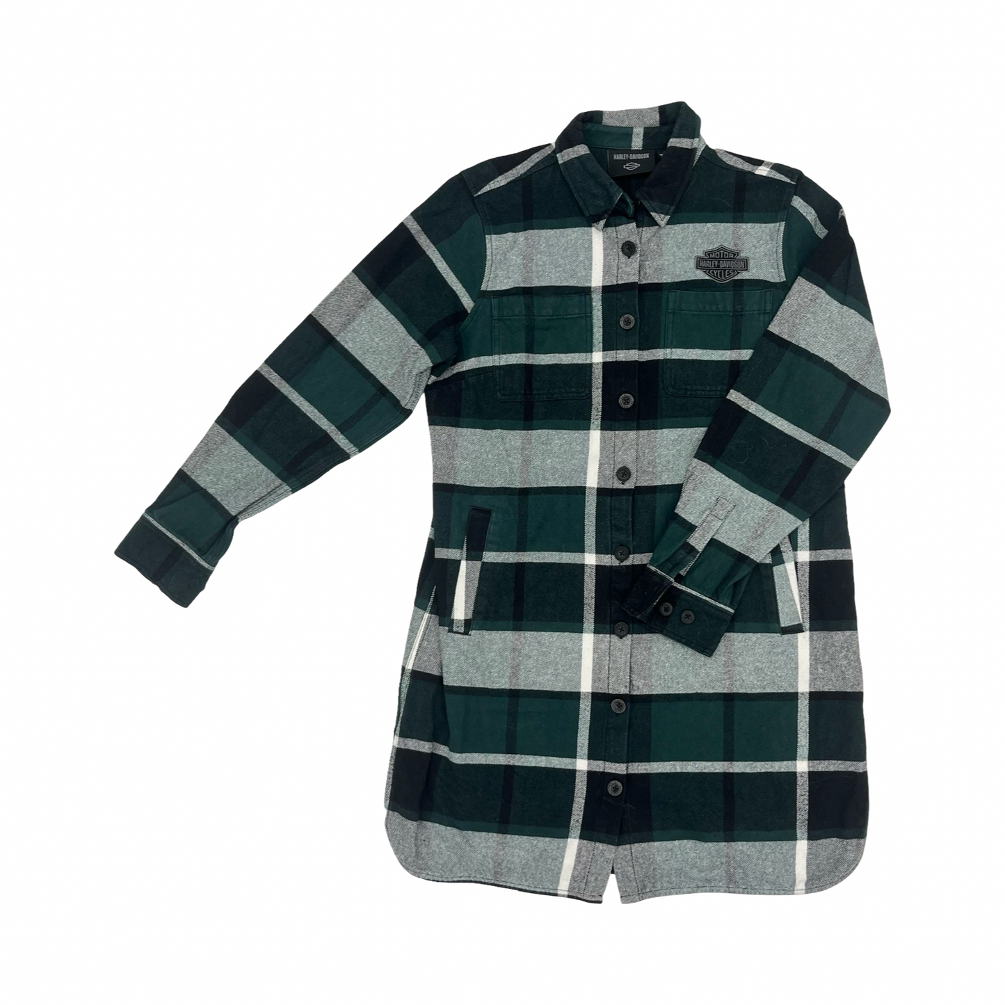 Jacket Shirt By Harley Davidson In Green, Size:M