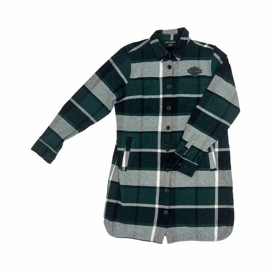 Jacket Shirt By Harley Davidson In Green, Size:M