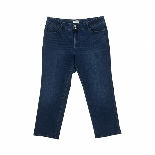 Jeans Straight By Lane Bryant In Blue Denim, Size:24