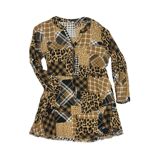 Dress Casual Short By Cato In Blue & Tan, Size:Xl