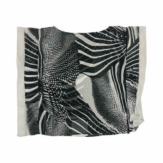 Blouse Sleeveless By Clothes Mentor In Black & White, Size:L