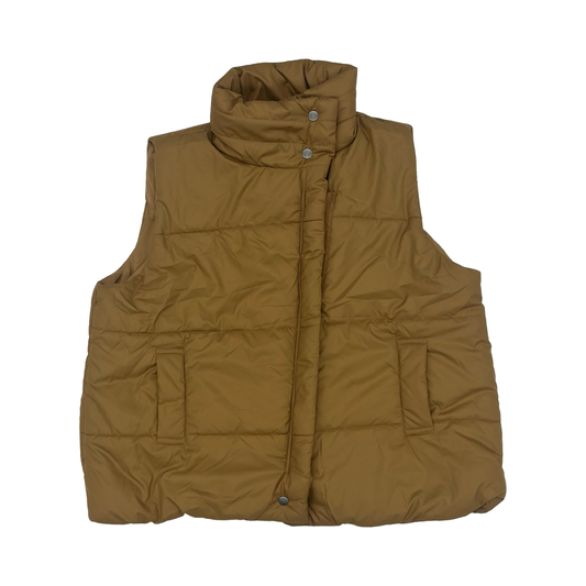 Vest Puffer & Quilted By Blu Pepper In Brown, Size:L
