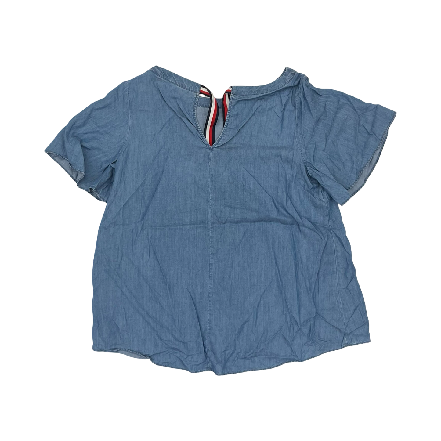 Blouse Ss By Tommy Hilfiger In Blue, Size:L