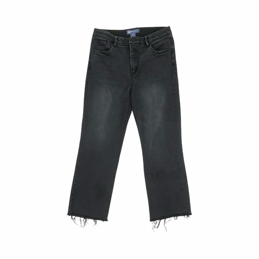 Jeans Straight By Democracy In Black Denim, Size:12
