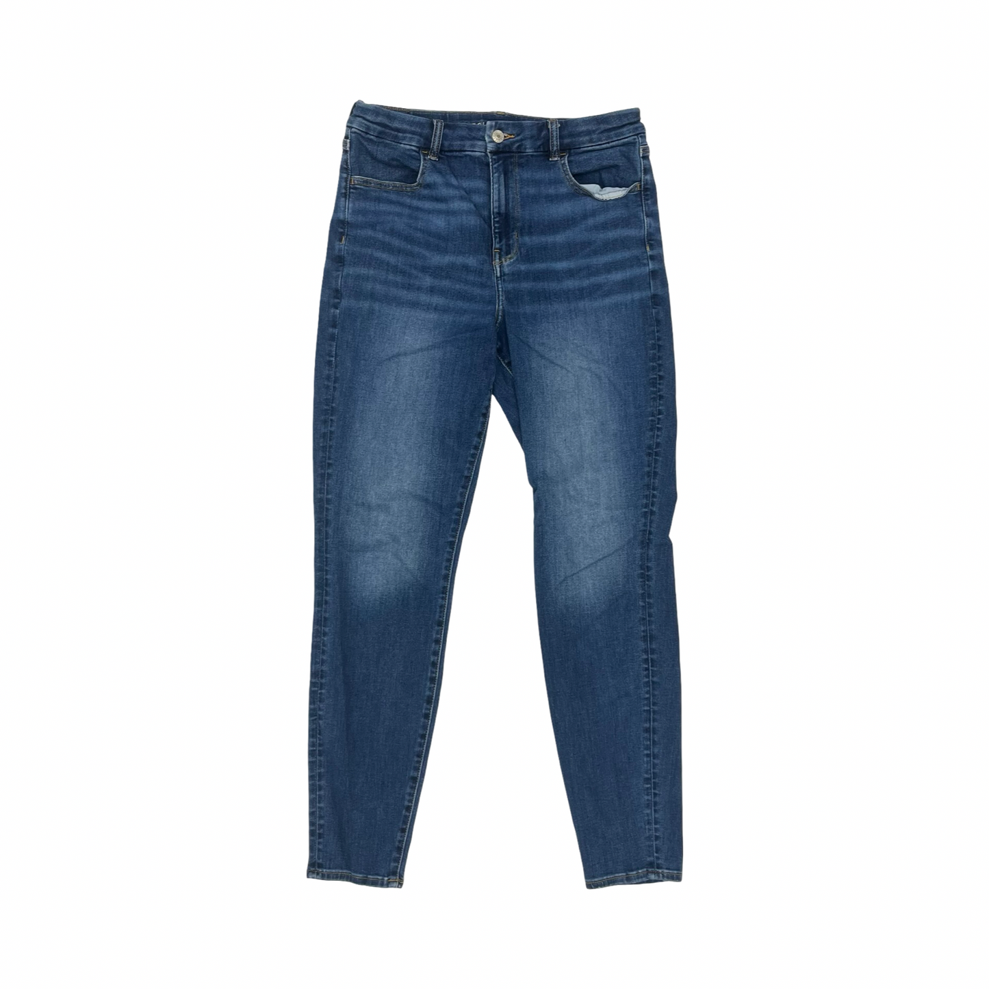 Jeans Jeggings By American Eagle In Blue Denim, Size:12