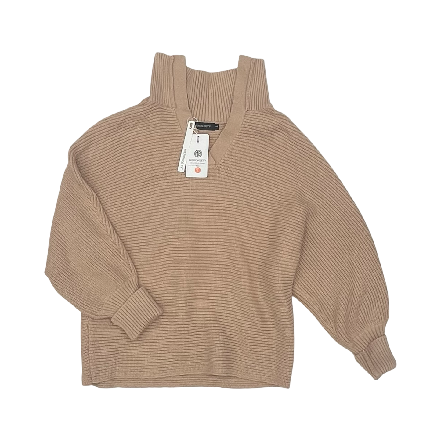 Sweater By Merokeety In Tan, Size:L