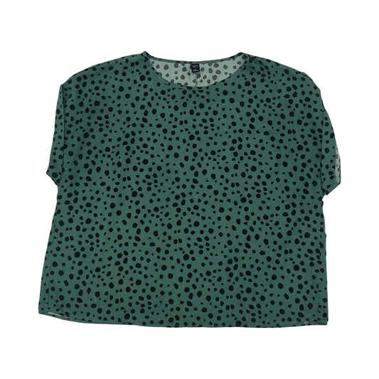 Blouse Ss By Emery Rose In Green, Size:3X