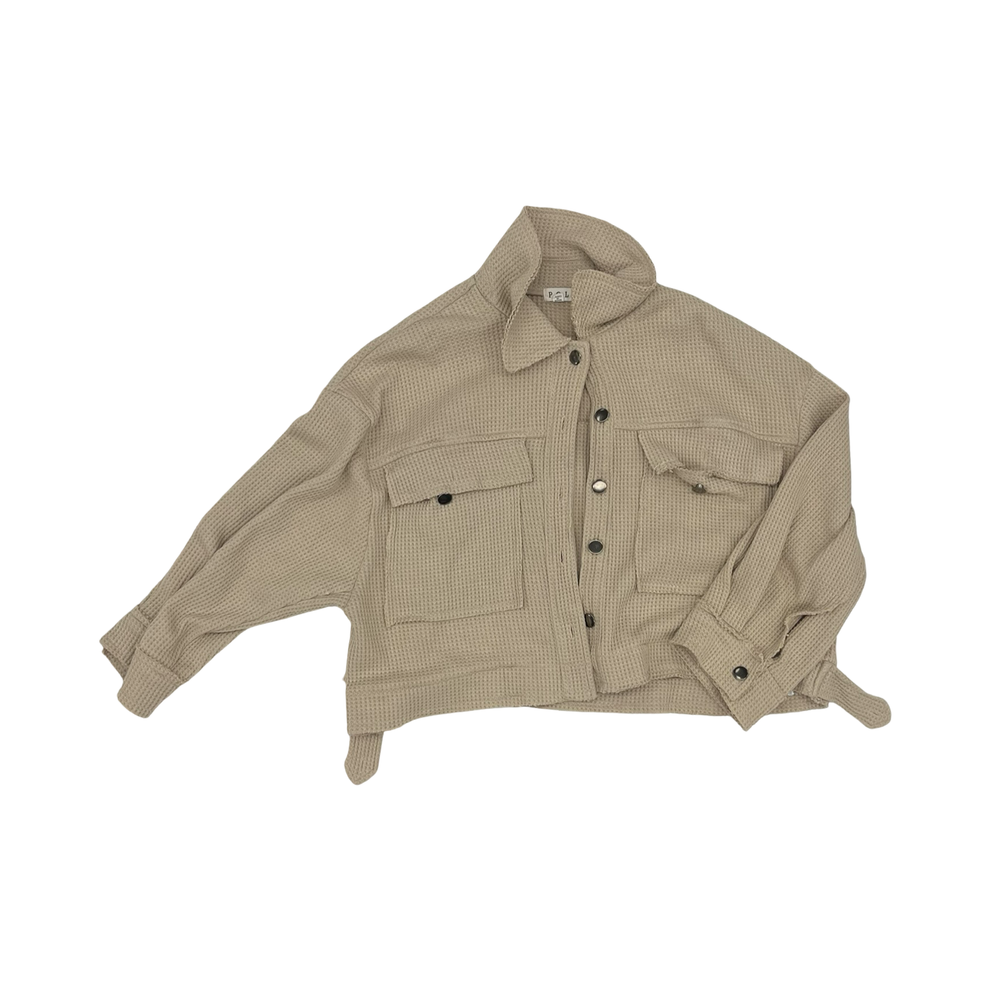 Jacket Shirt By Pol In Tan, Size:S