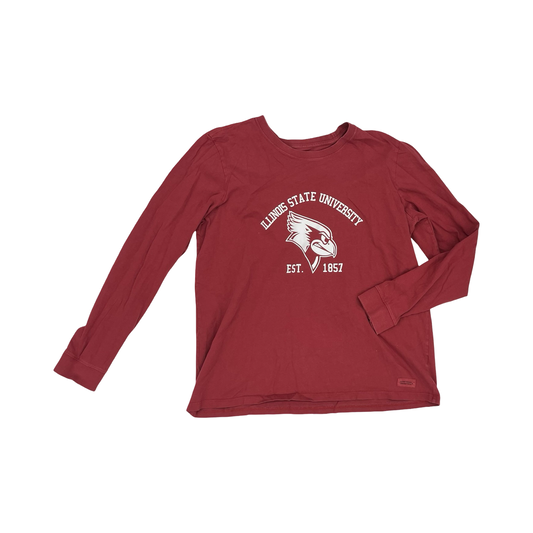 Athletic Top Ls Collar By Life Is Good In Red, Size:Xl