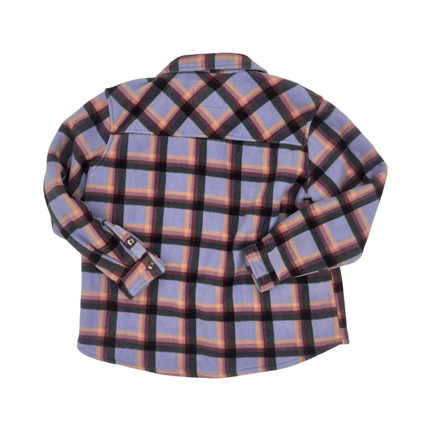 Jacket Faux Fur & Sherpa By Sage In Blue & Purple, Size:L