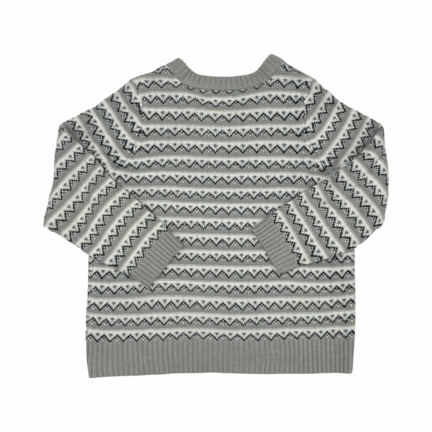Sweater By Croft And Barrow In Grey & White, Size:1X