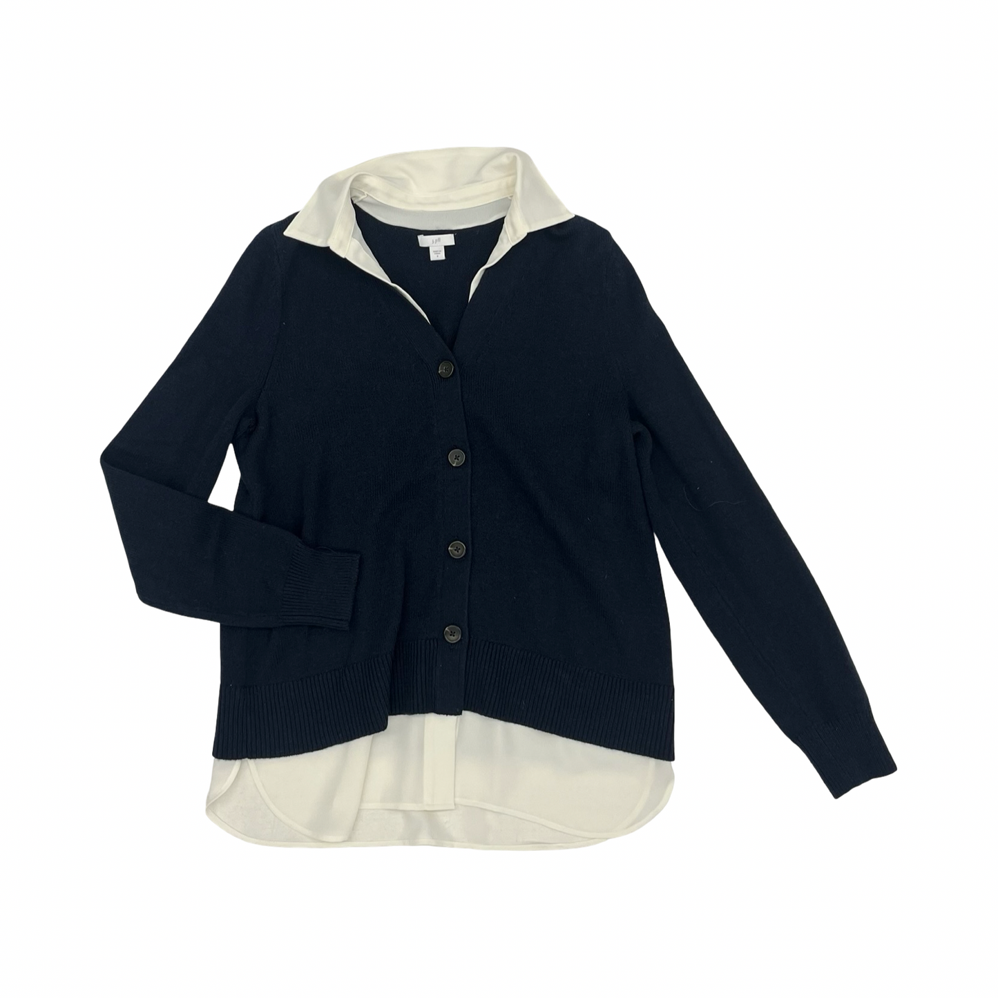 Sweater By J. Jill In Blue & Cream, Size:S