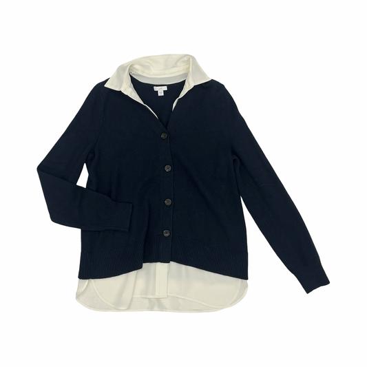 Sweater By J. Jill In Blue & Cream, Size:S