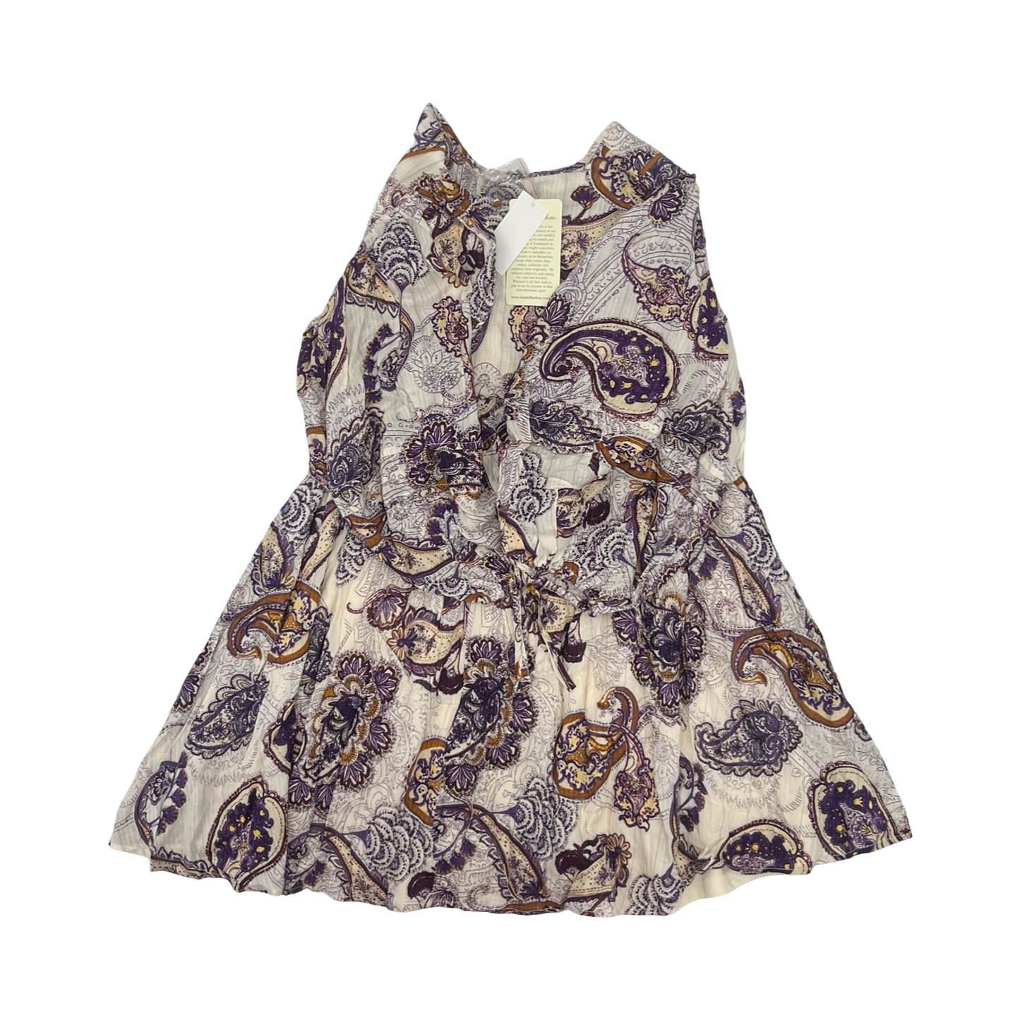Dress Casual Short By Clothes Mentor In Cream & Purple, Size:Xs